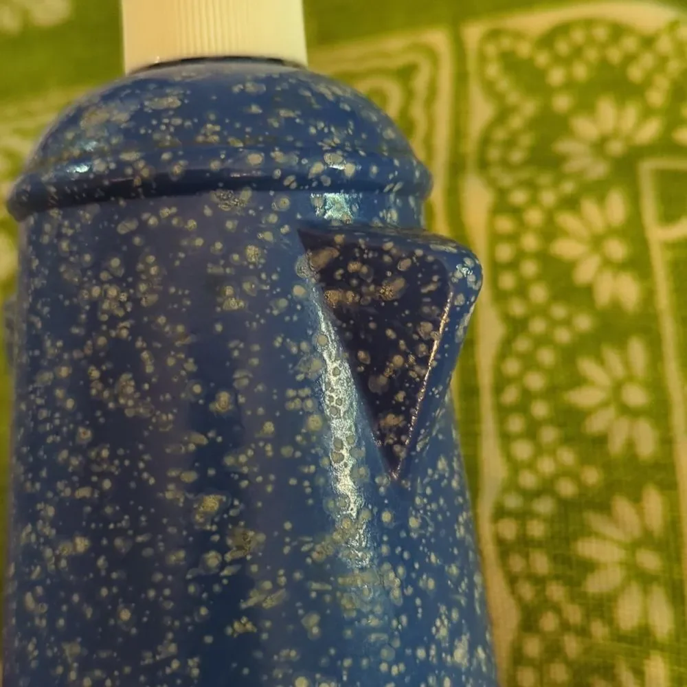 Vintage Avon blue speckled Country‎ style coffee pot dispenser